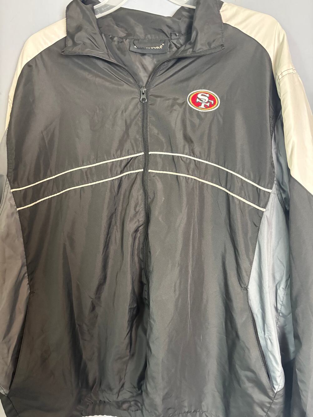 San Francisco 49ers Dunbrooke Black Beige Jacket SI Sleeve Logo Size 2XL